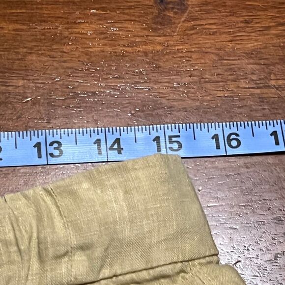 J.CREW 100% LINEN KHAKI A-LINE MINI SKIRT, DRAWSTRING ELASTIC WAIST WITH BEACHY - Picture 5 of 8